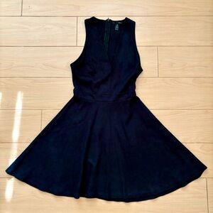 Aqua Black Sleeveless Mini Dress